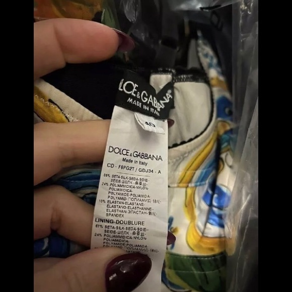 DOLCE & GABBANA Maiolica Printed Charmeuse Dress - Picture 7 of 10